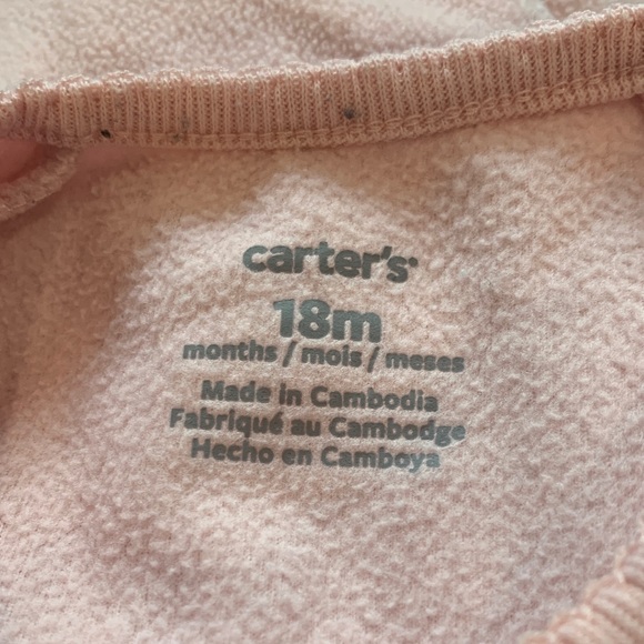 Carter's Pink Cat Face Footie - Picture 2 of 2